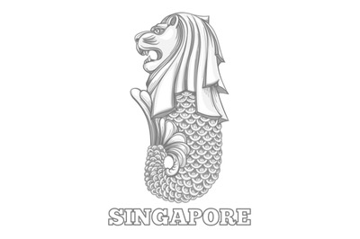 Singapore merlion icon