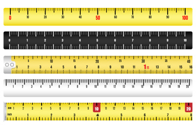 Measuring tape on white