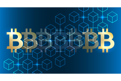 Blockchain bitcoin background