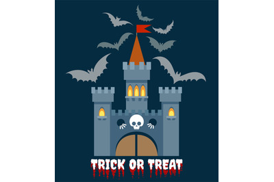 Halloween castle emblem