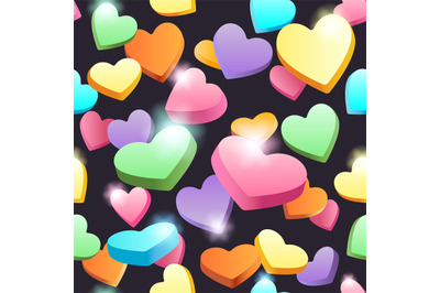 Seamless sweet hearts pattern