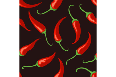 Chilli pepper seamless pattern