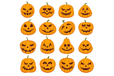 Pumpkin halloween faces