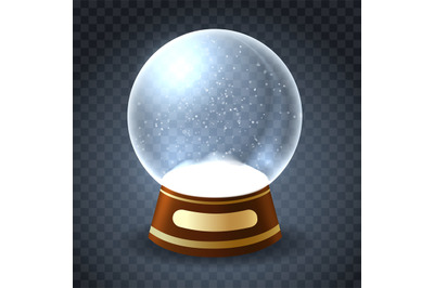 Snow globe isolated on transparent