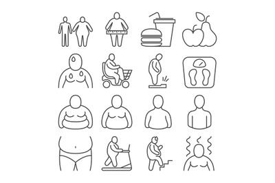 Obese classification, unhealthy overweight people and body appearance