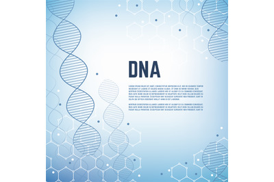 Abstract genetics science vector background with dna human chromosome