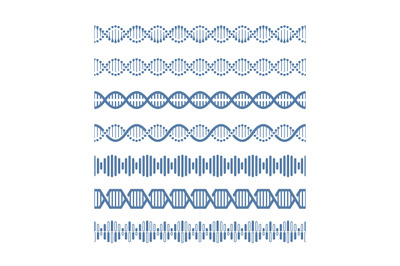 Human genome structural model dna vector seamless pattern brushes