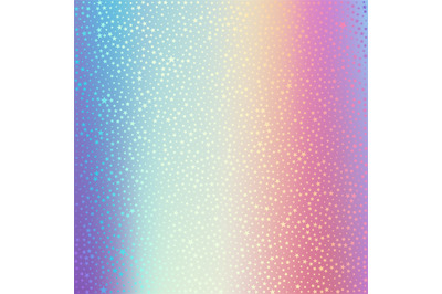 Holographic foil. Hologram vector background with dotted texture