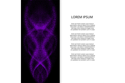 Poster or background template with ultraviolet abstract smoke wave