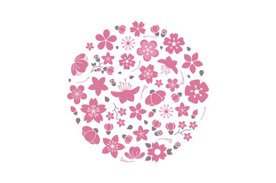 Blossom flowers logo isolated on white background