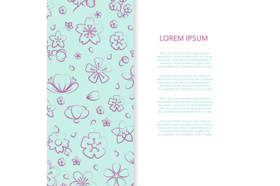 Spring blossom flowers banner design