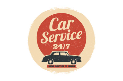 Grunge auto service emblem design