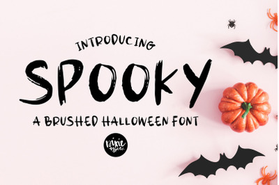 SPOOKY a Brushed Halloween Font