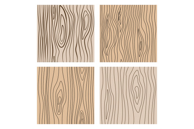 Abstract wood line seamless textures. Repeating wooden decoration vect