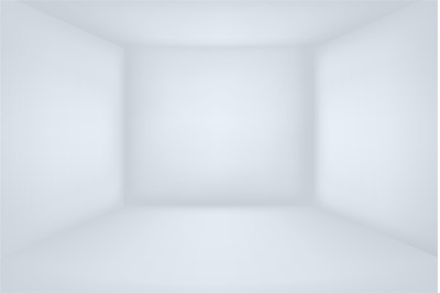 Empty white room. Minimal 3d interior vector illustration