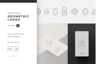 Minimal Geometric Logos - Volume 1