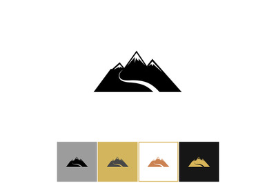 Abstract snow mountain icons