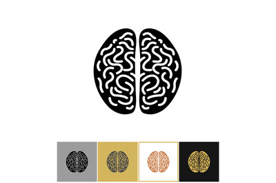 Brain icon, intelligence sign