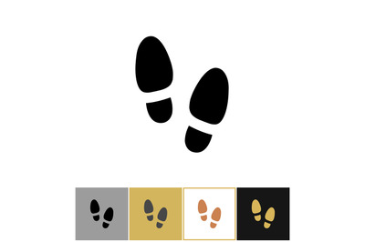 Shoe step print icon, shoes footstep sign or shoeprint symbol