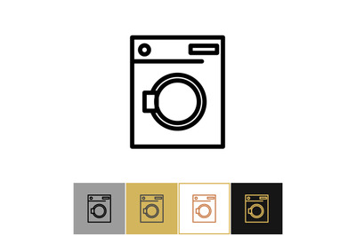 Washing machine icon, laundromat washer