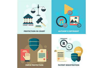 Copyright legal icon. Patient compliance quality regulations security