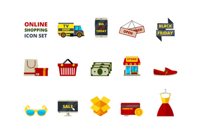 Web store icon. Online shop payment e commerce retail fashion products