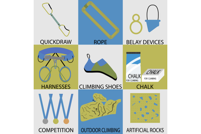 Set icon sport climbing