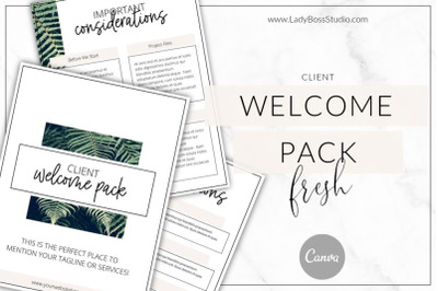Canva Fresh Client Welcome Pack Templates