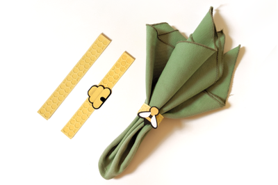 Bee Napkin Ring Set | SVG | PNG | DXF