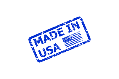 Made in america, product from usa, rubber stamp sketch