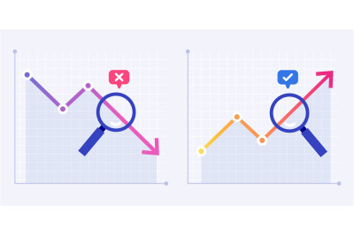 Crisis and growth analytics. Business analyst, financial stabilization