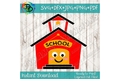 Schoolhouse SVG, Back to school svg, School SVG, svg, school clipart,