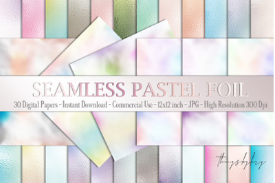 30 Seamless Ombre Pastel Metallic Foil Texture digital papers