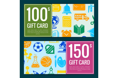 Vector back to school stationery discount or gift