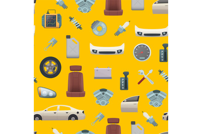 Vector car parts pattern or background illustration