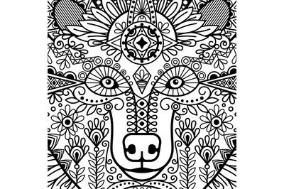 Ornamental ethnic bear head