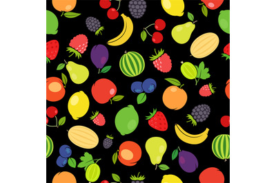 Fruits colorful seamless pattern