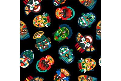 Ethnic colorful mask pattern