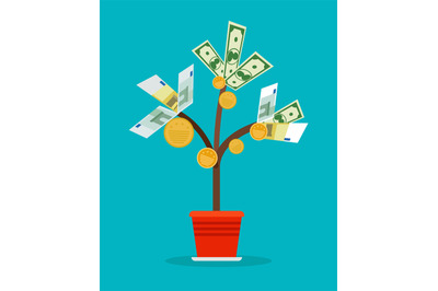 Money tree illustration