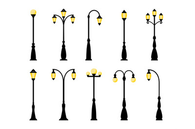 Retro street lamp lights