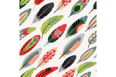 Colorful feathers pattern