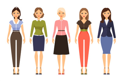 Woman dresscode vector illustration