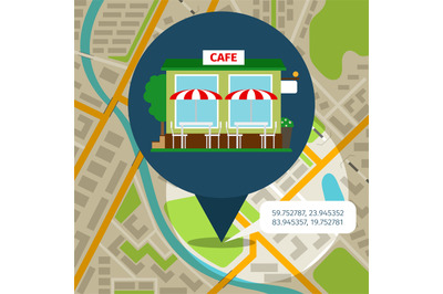 Cafe location map