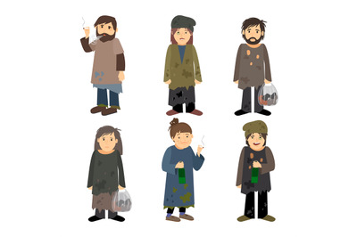 Homeless people icons