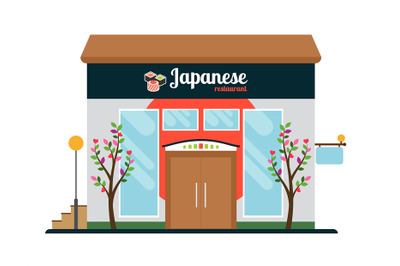 Japanese food restaurant front