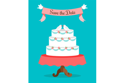 Save the date greeting card template