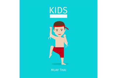 Kids martial art. Muay Thai boy