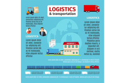 Logistics vector infographic design