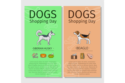 Dogs Shopping day flyers