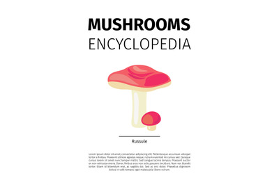 Russule mushroom illustration